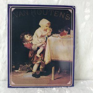 Van Houten's Cocoa Advertising Metal Sign 9.5" x 12"